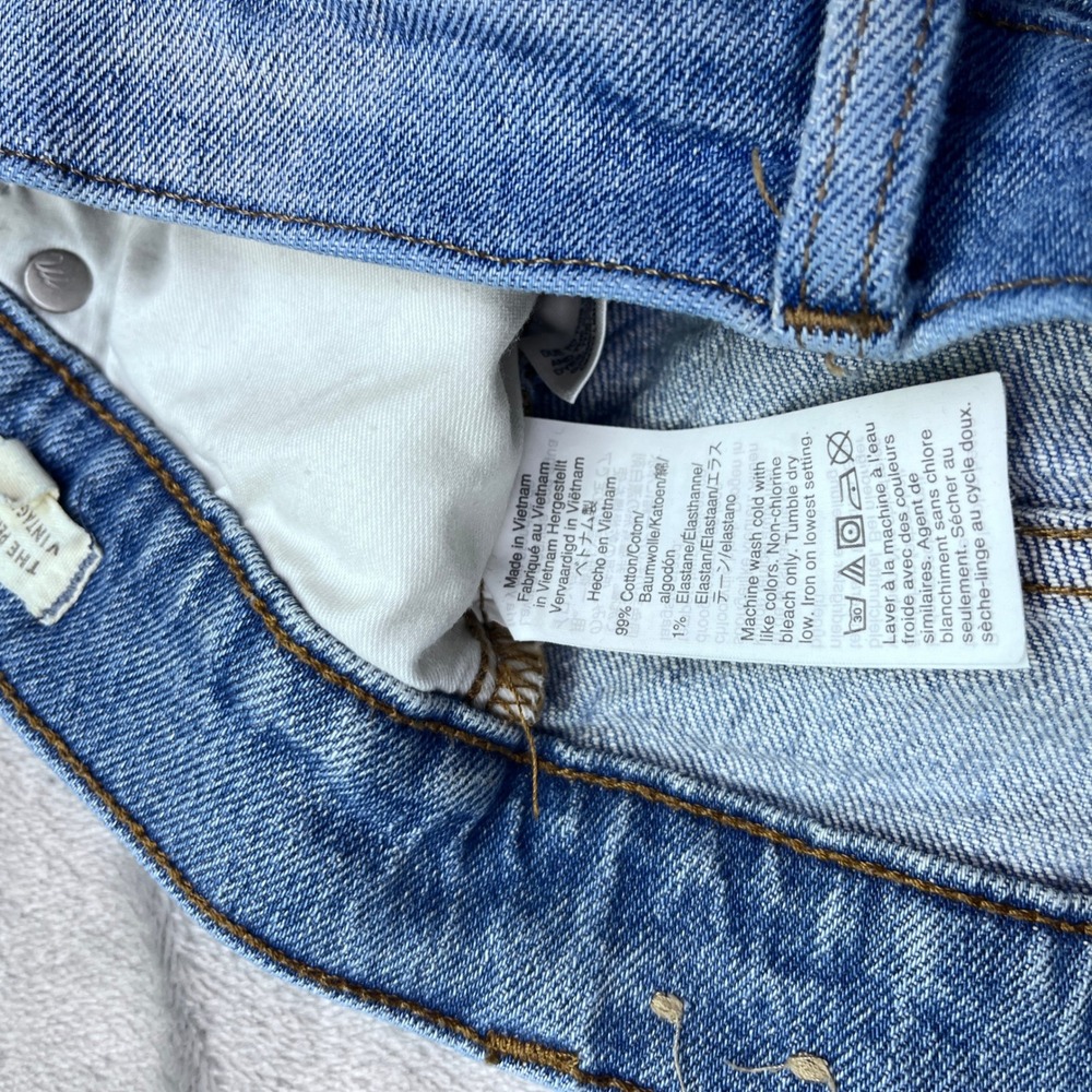 Madewell The Perfect Vintage Jean Light Wash Distressed Raw Hem Women's Size 26 - Picture 7 of 10